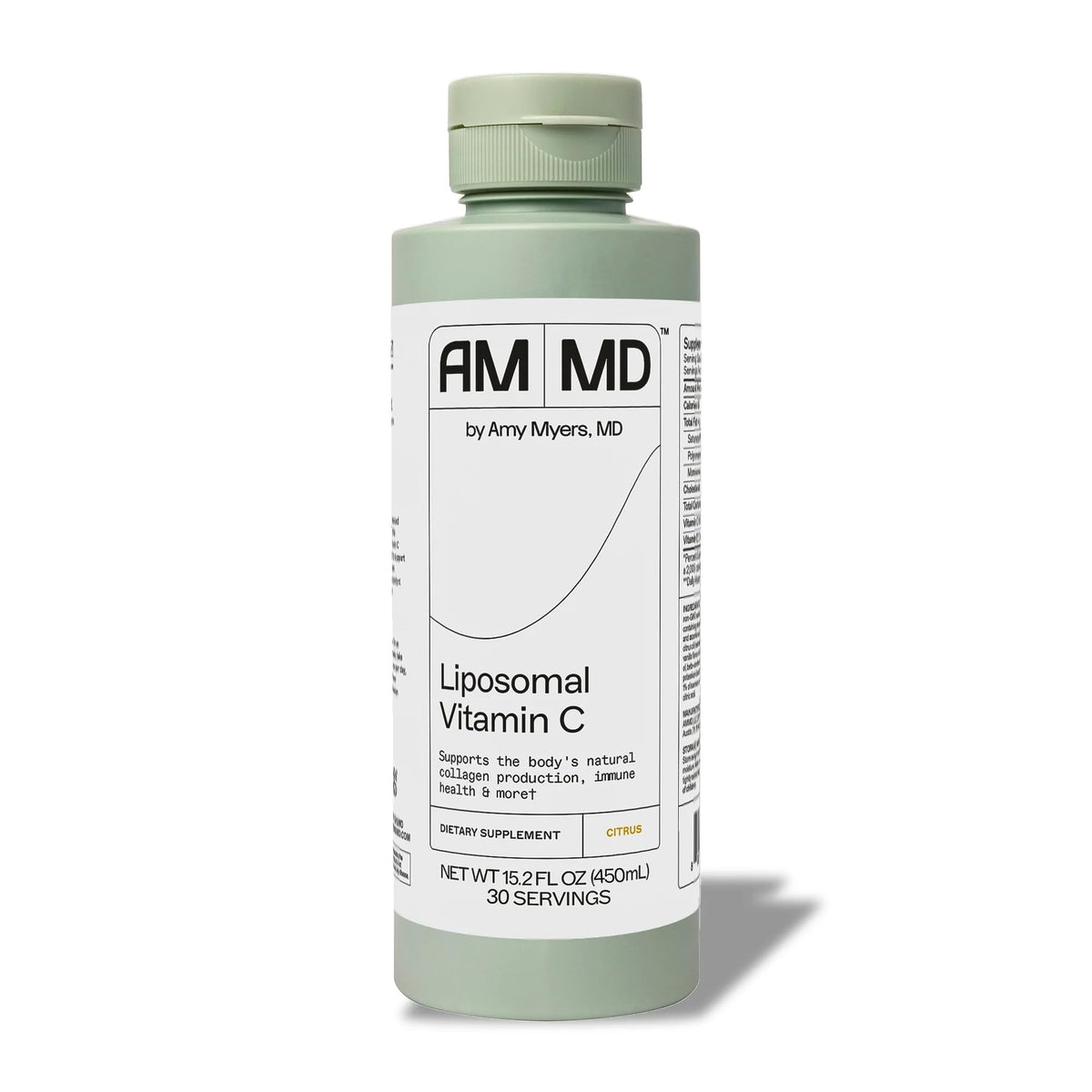 Amy Myers MD Liposomal Vitamin C bottle front view highlighting high-absorption formula for immune support