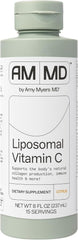 Amy Myers MD Liposomal Vitamin C bottle pour emphasizes high absorption for daily wellness