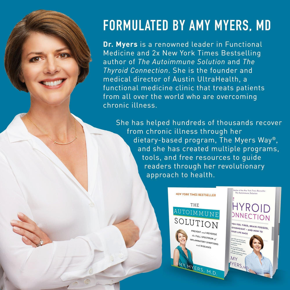 Amy Myers MD Liposomal Vitamin C ingredients panel close-up emphasizing fatty acids aiding absorption