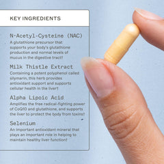 Amy Myers MD Liver Support sealed cap ensures easy, on-the-go dosing.