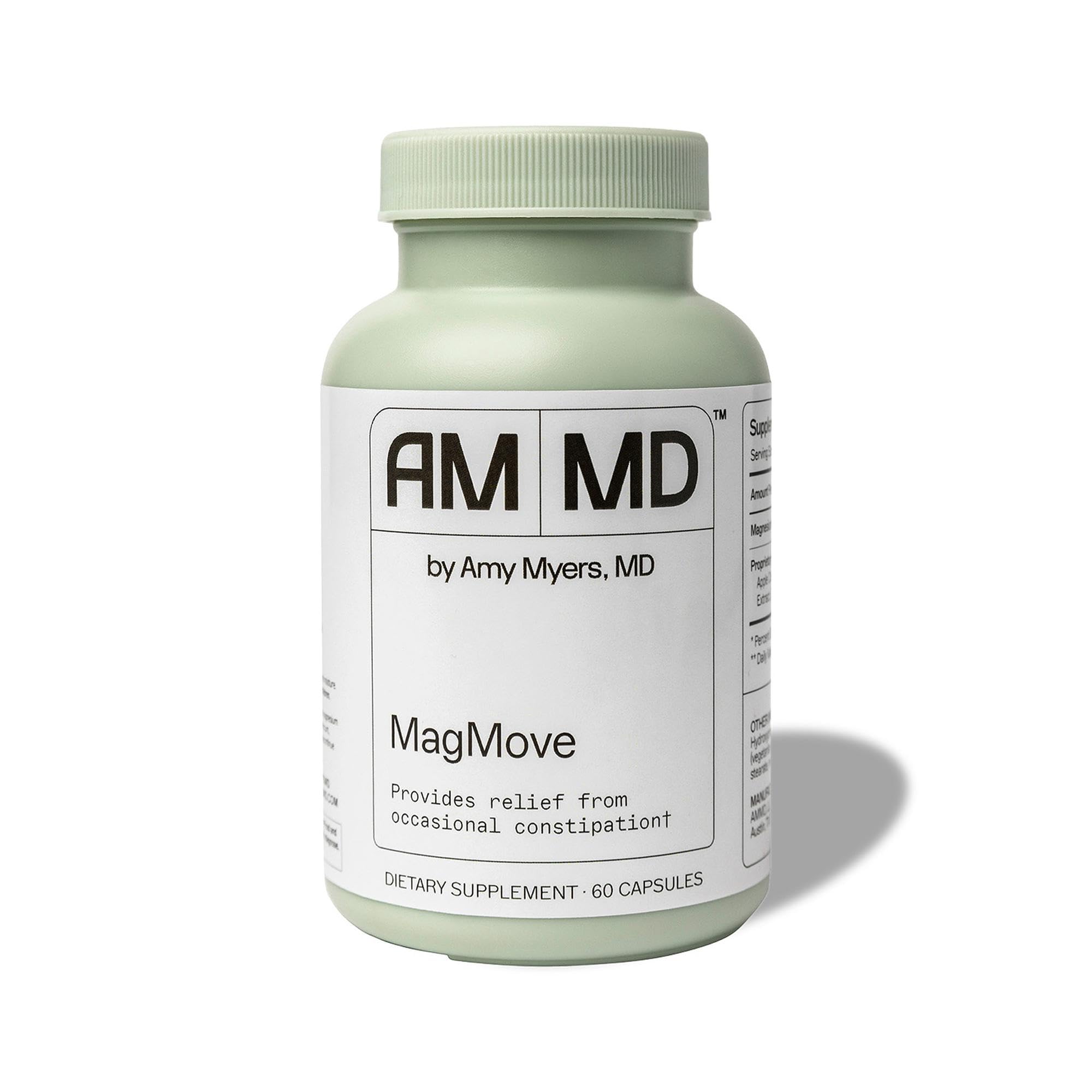 Amy Myers MD MagMove bottle-front view signaling gentle gut support potential.