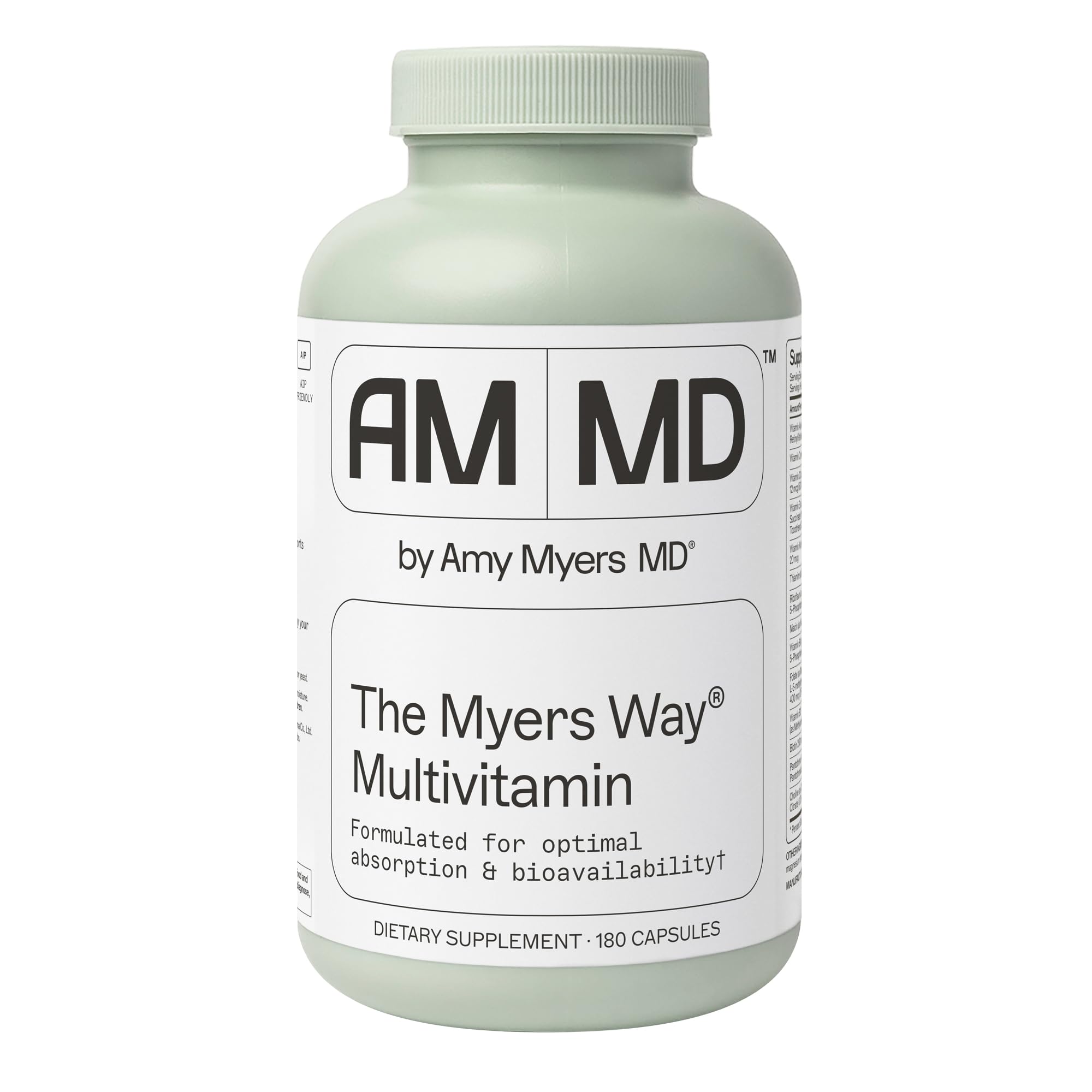 Amy Myers MD The Myers Way multivitamin bottle supports daily immune resilience.