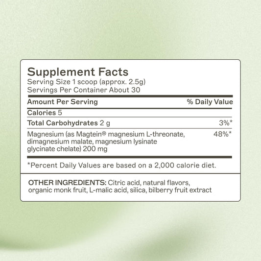 Amy Myers MD NeuroCalm Mag bottle back detailing ingredients and forms