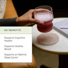 Amy Myers MD NeuroCalm Mag being stirred into water for daily use