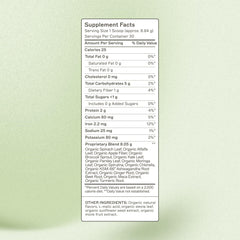 Amy Myers MD Organic Greens Powder scoop on spoon for easy serving