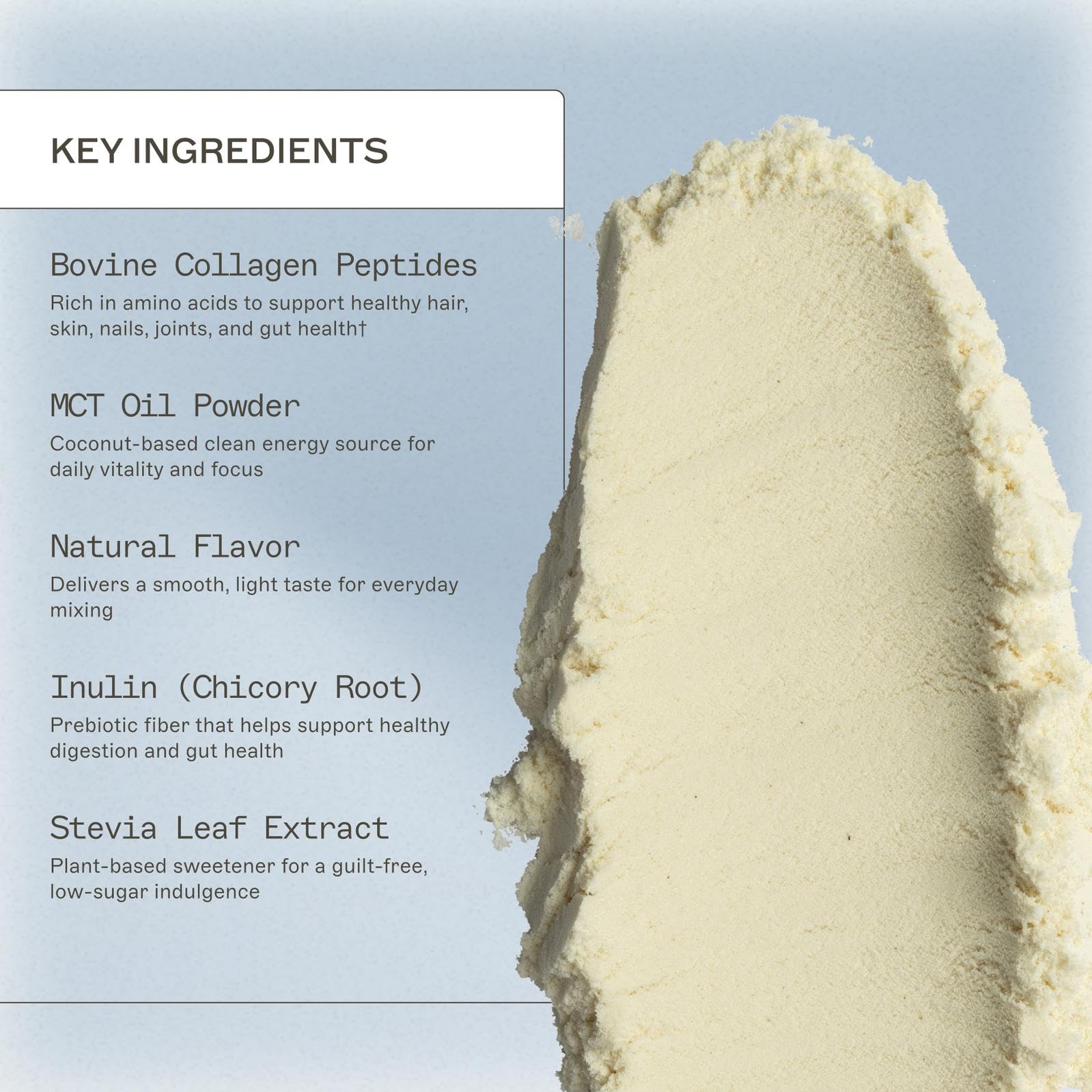 Smooth shake in glass with salted caramel flavor, gluten-free and non-dairy