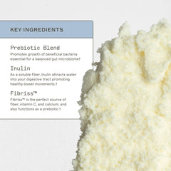 Amy Myers MD Prebiotic Fiber Powder being poured into glass highlights gluten-free formula