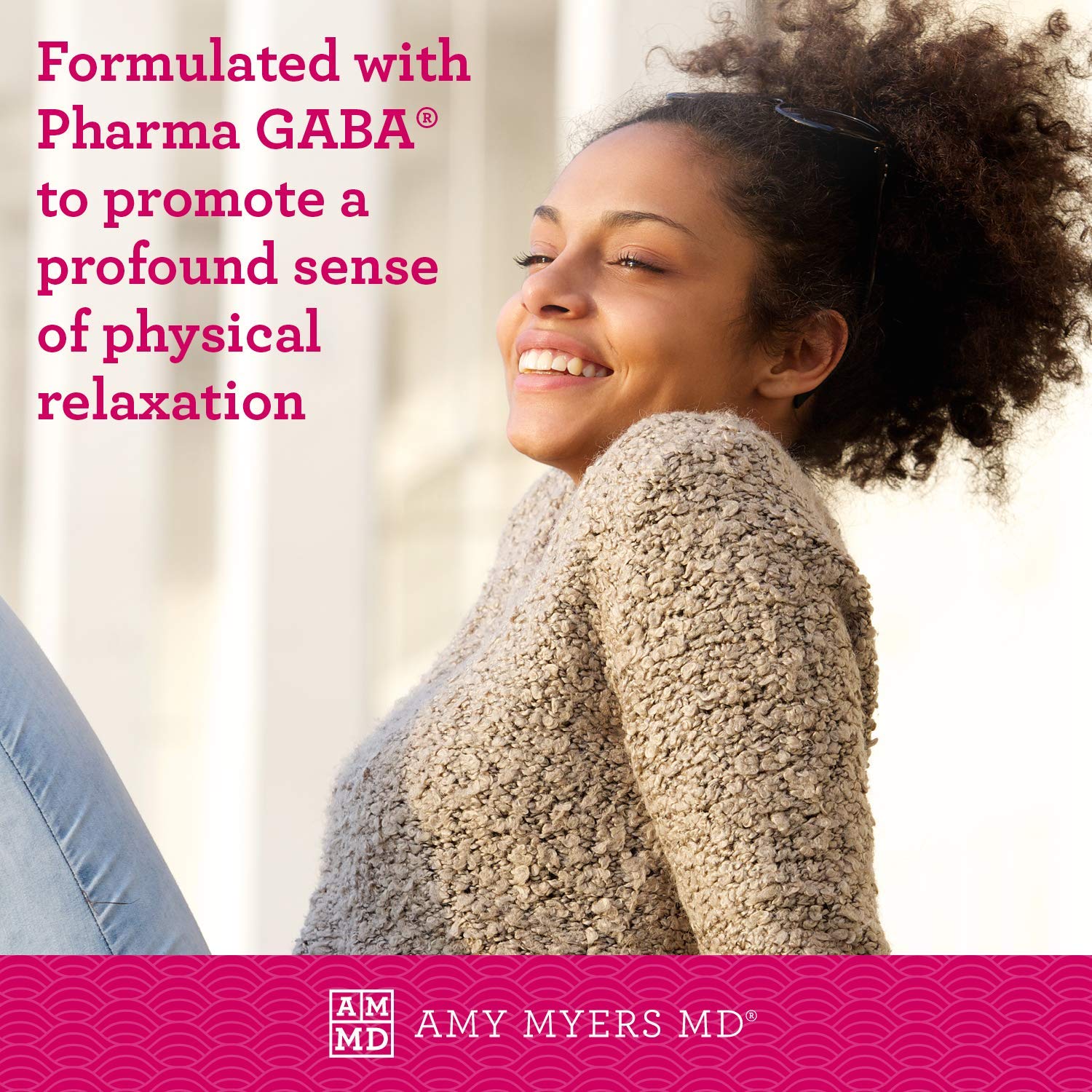 Amy Myers MD Rest and Restore product shot with soft lighting for a spa-like feel.