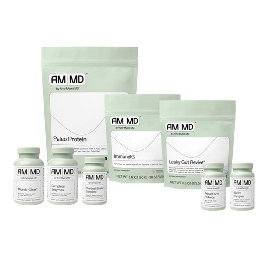 Amy Myers MD SIBO Protocol bottle ready for daily digestive support.