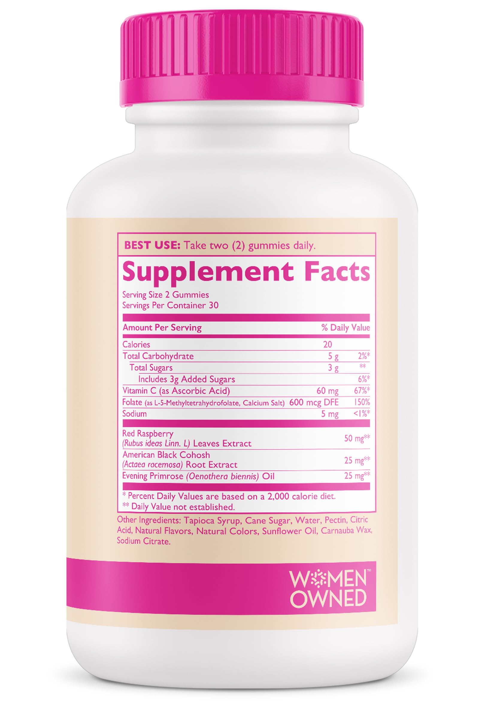 Amy Suzanne Hormone Balance Gummies packaging, UV-protected bottle for freshness.