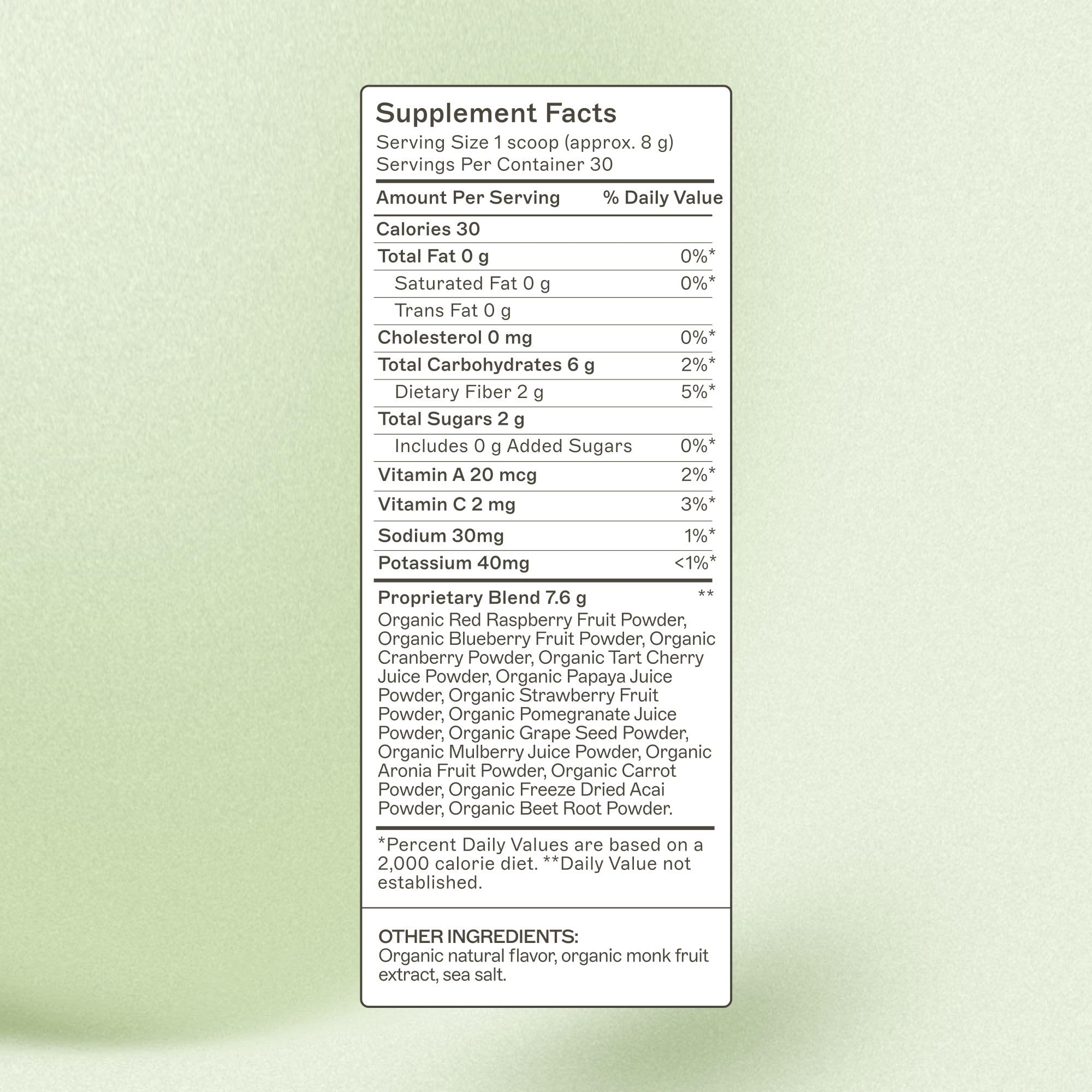 Amy Myers MD Organic Reds Superfood Aronia berry close-up showing polyphenols for daily antioxidant defense