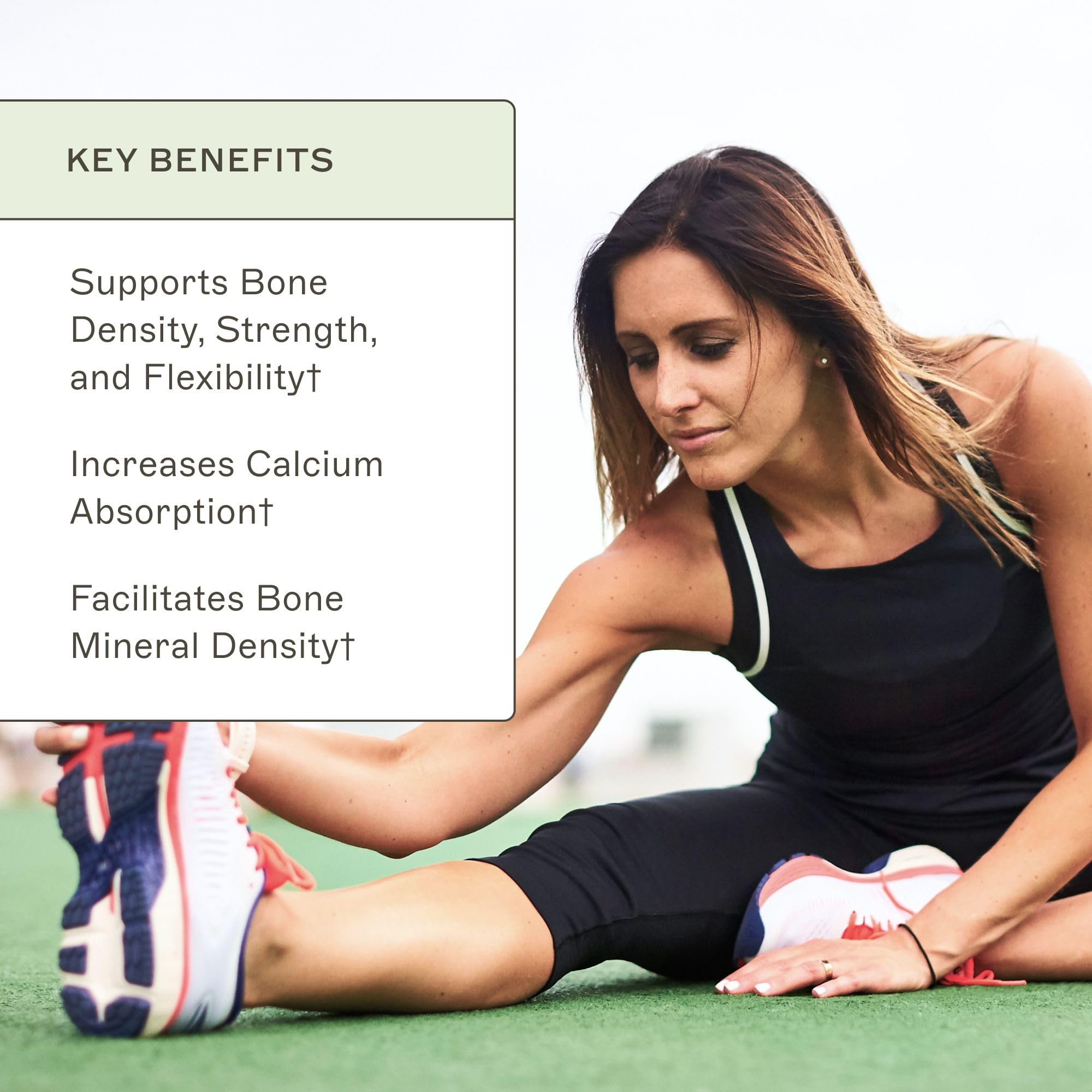 Amy Myers MD OsteoDura nutrition panel showing a clean, non-GMO formula.
