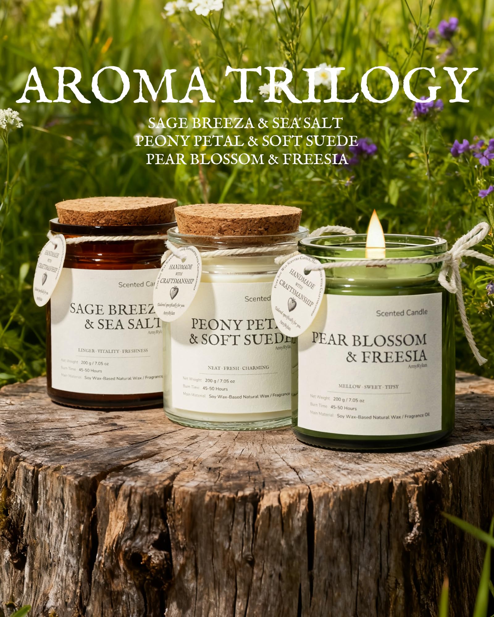 AMYRYLAN gift box scented candles ready to gift
