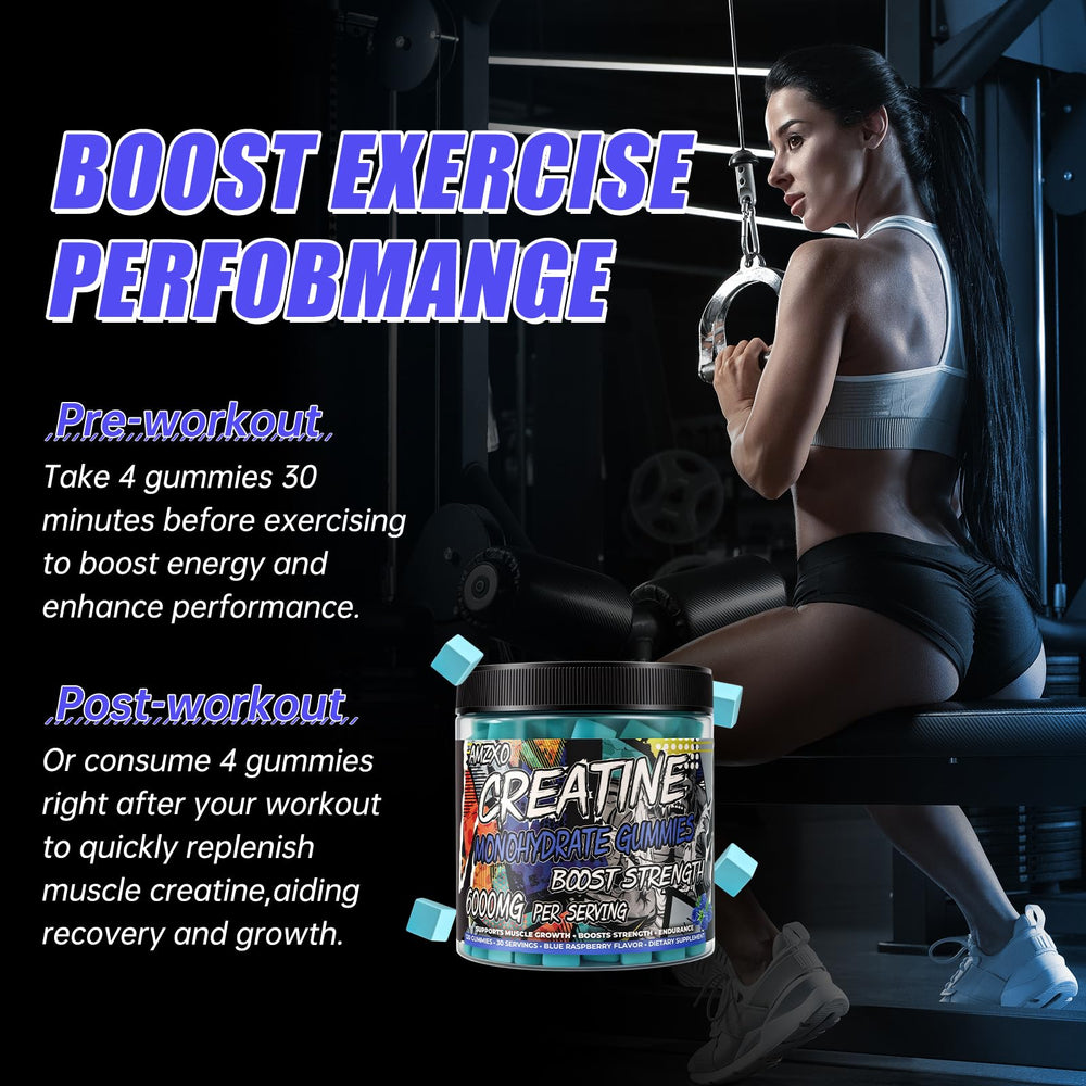 AMZXO ingredients label shows creatine per serving