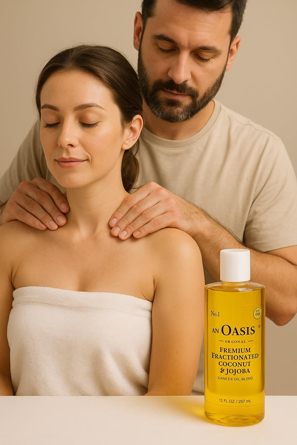 An Oasis skin hair beard care oil smooths and adds lightweight shine.