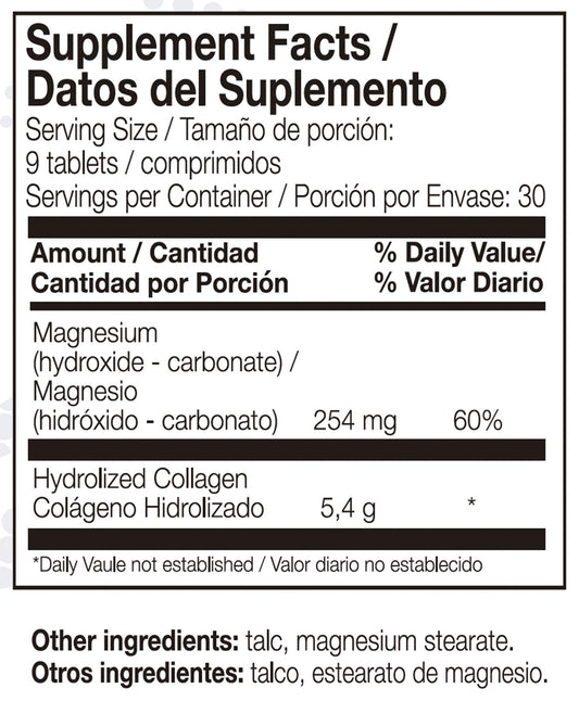 ANA Maria Lajusticia collagen magnesium tablets provide convenient daily support for a gluten-free routine