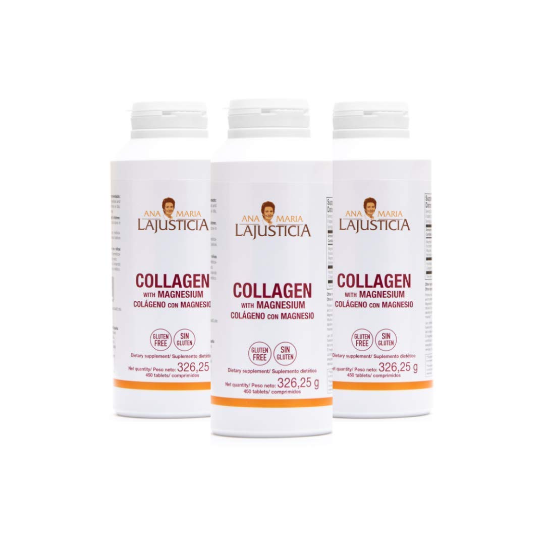Ana Maria Lajusticia collagen pills bottle front view for skin and nails support