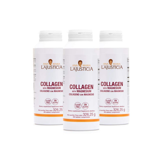 Ana Maria Lajusticia collagen pills bottle front view for skin and nails support