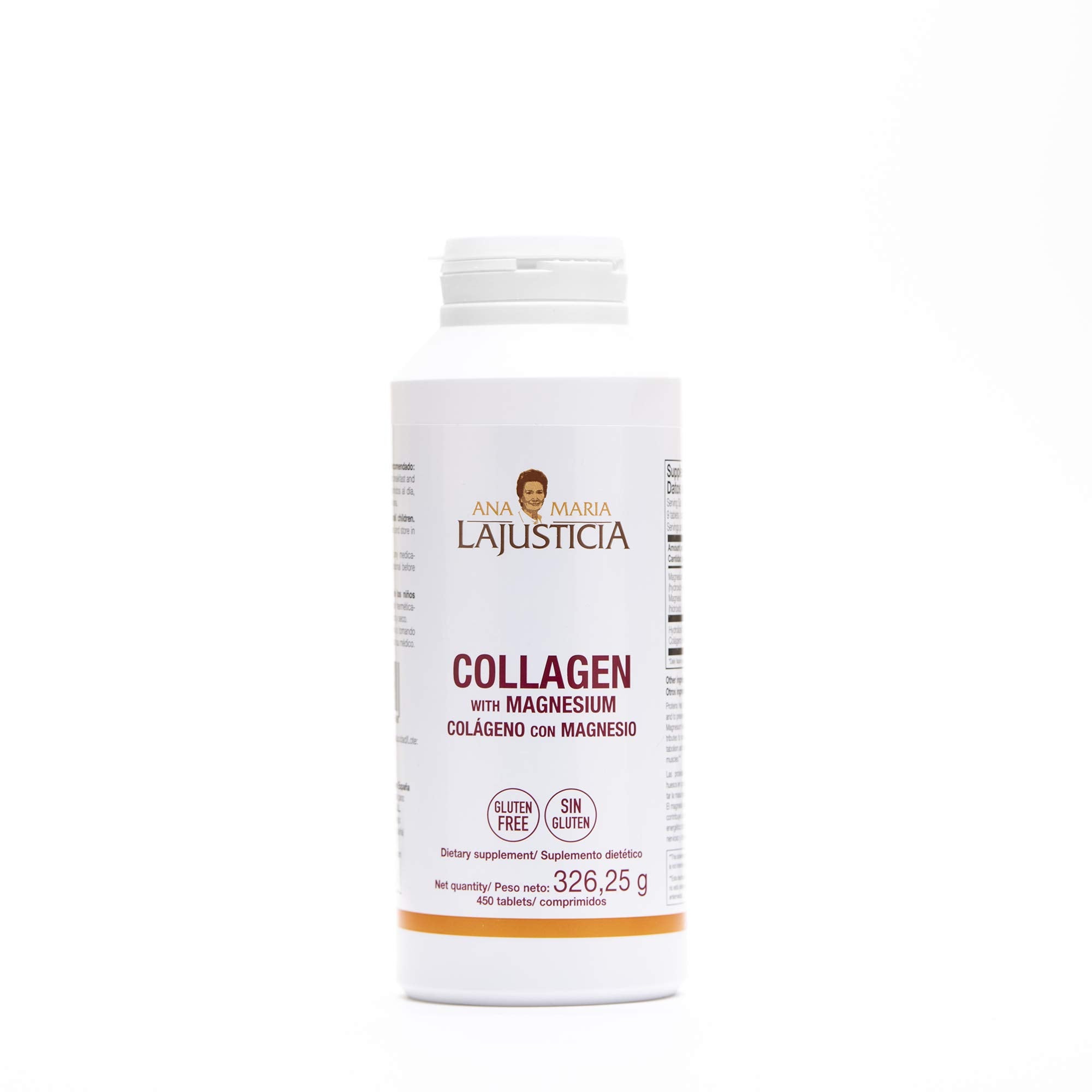 Two-pack Ana Maria Lajusticia collagen tablets for ongoing use.