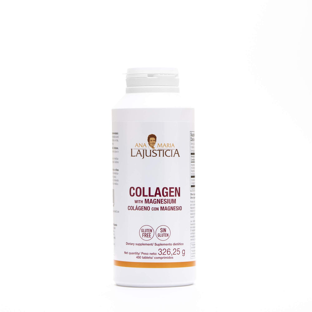 Two-pack Ana Maria Lajusticia collagen tablets for ongoing use.