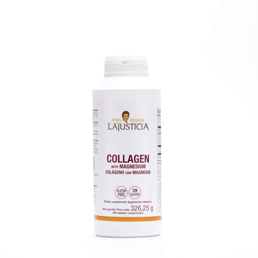 Two-pack Ana Maria Lajusticia collagen tablets for ongoing use.