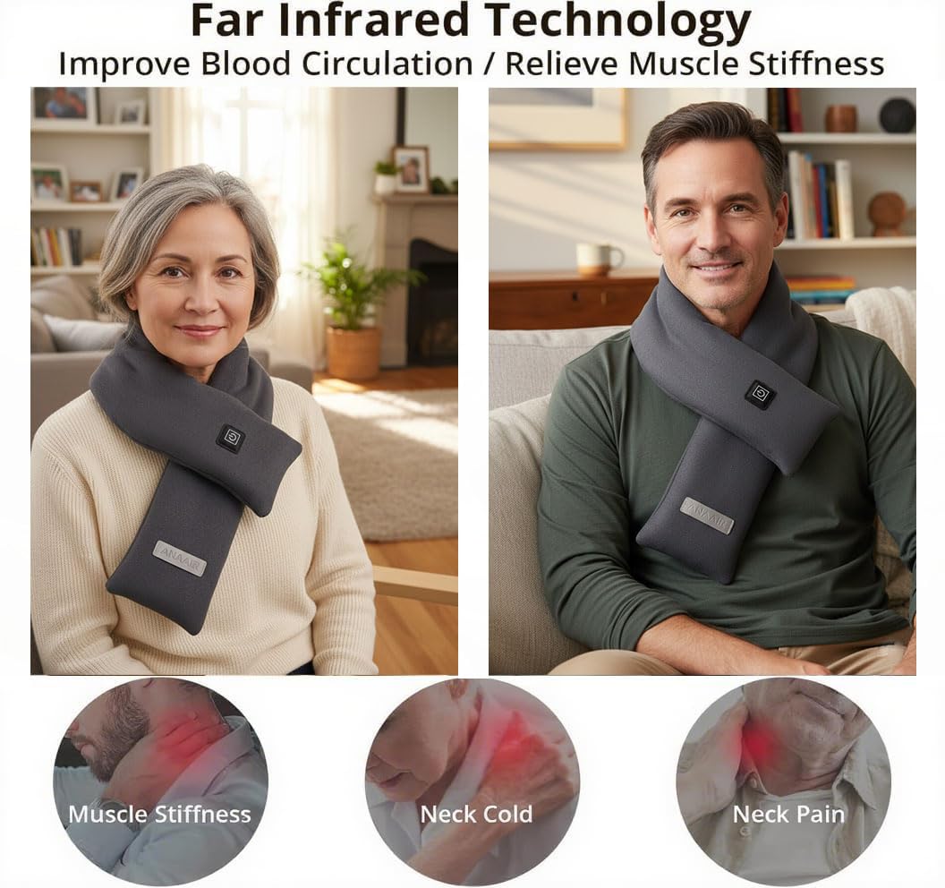 AnaAir heating zone sits at the back of the neck for targeted comfort.