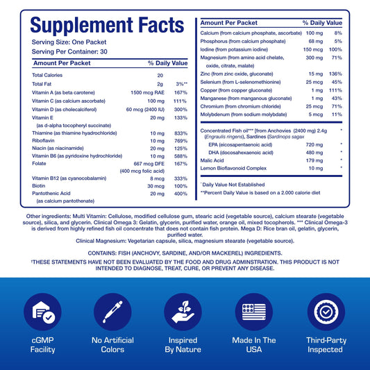 Anabolic Laboratories all-in-one vitamin pack for men, designed for a busy lifestyle and on-the-go nutrition.