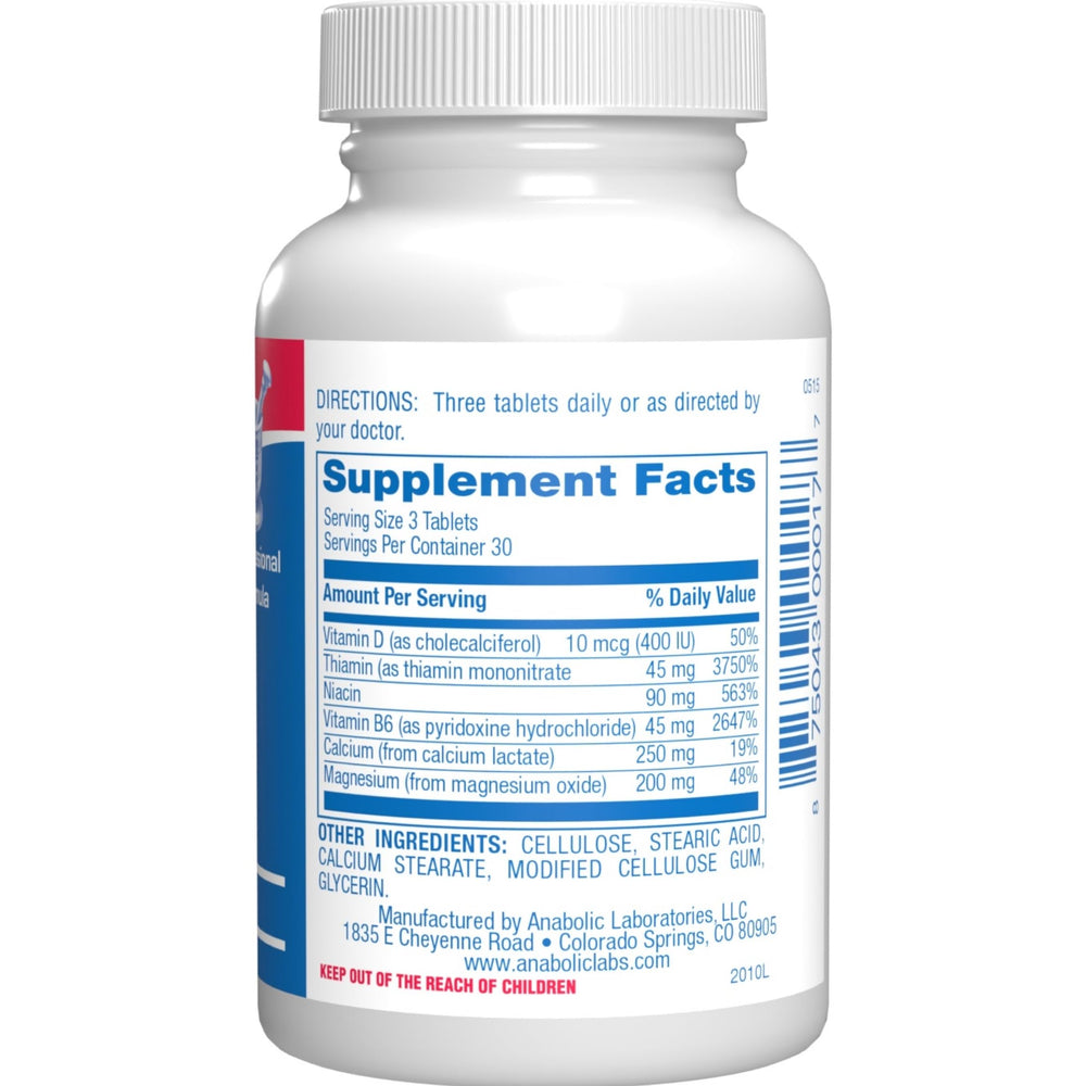 Anabolic Laboratories calcium magnesium detailed label with supplement facts and benefits