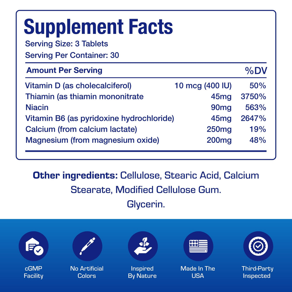 Anabolic Laboratories calcium magnesium label highlights vitamin D3 and minerals for muscle function