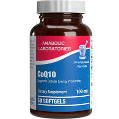 Anabolic Laboratories CoQ10 100 mg softgels bottle for easy daily antioxidant support.