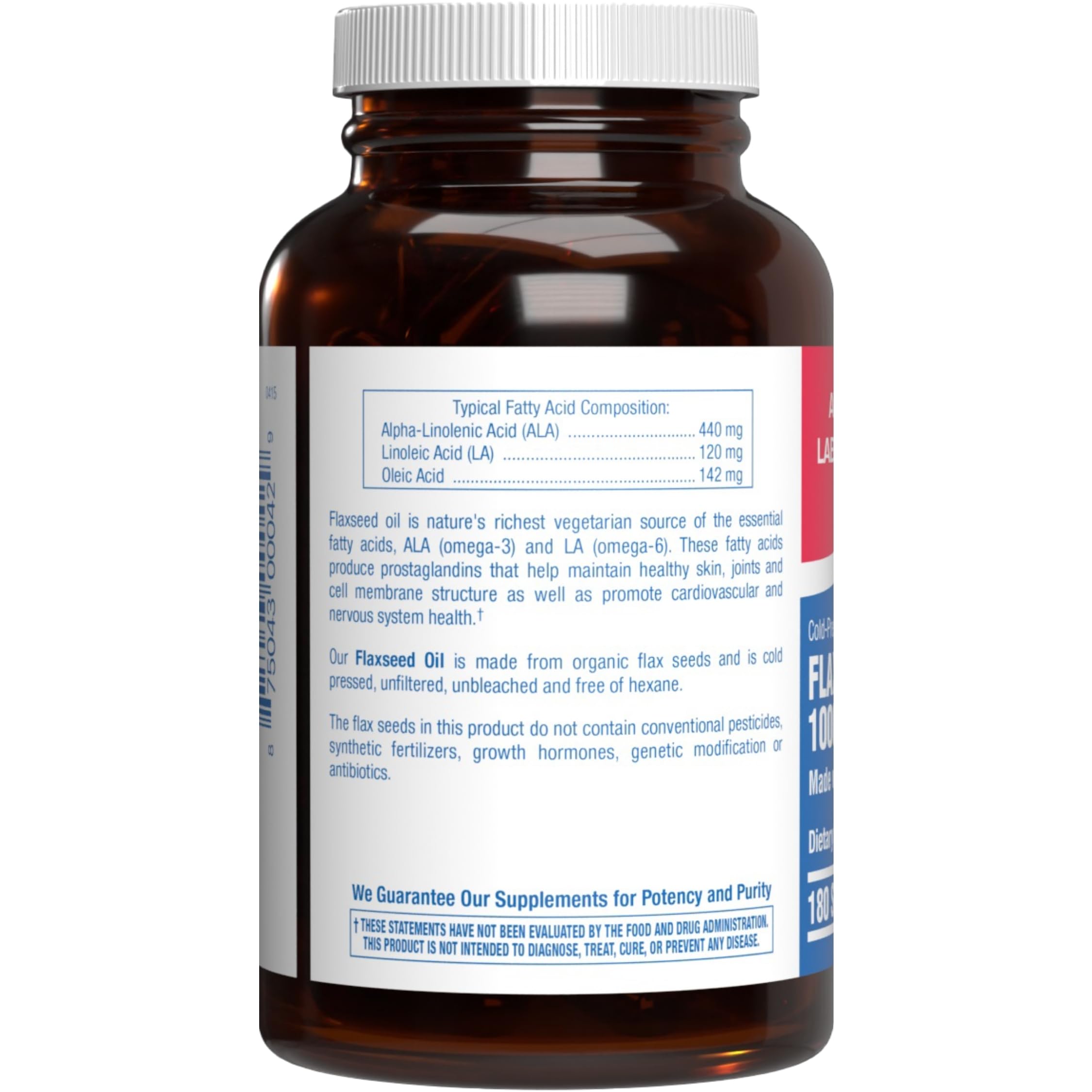 Anabolic Laboratories ingredients label close-up showing ALA and omega content.