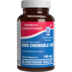 Anabolic Laboratories Kids Vitamin C chewables orange bottle promotes daily immune support.