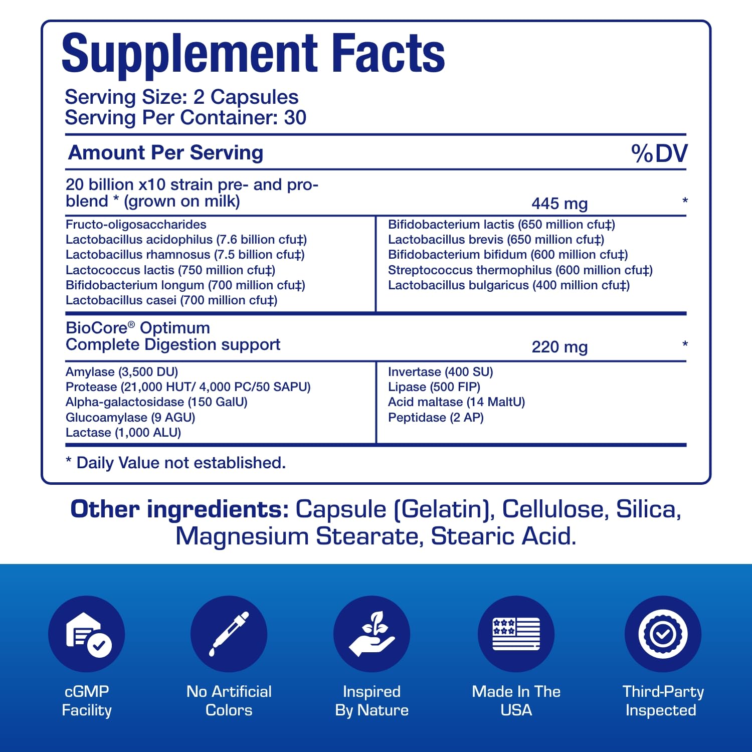 Anabolic Laboratories product label emphasizing prebiotics for gut nourishment