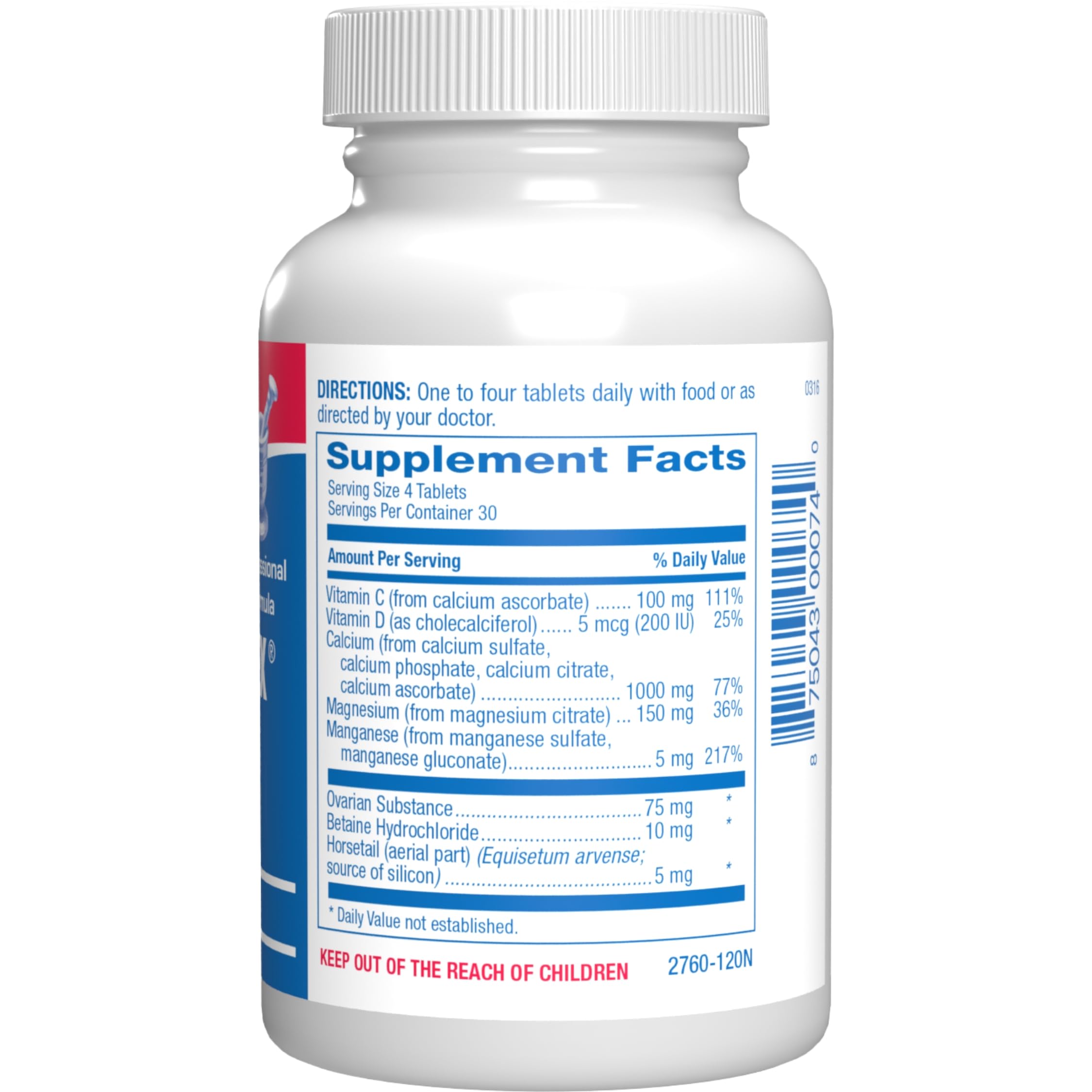 Osteo-Plex label close-up highlighting ingredients for bone health.