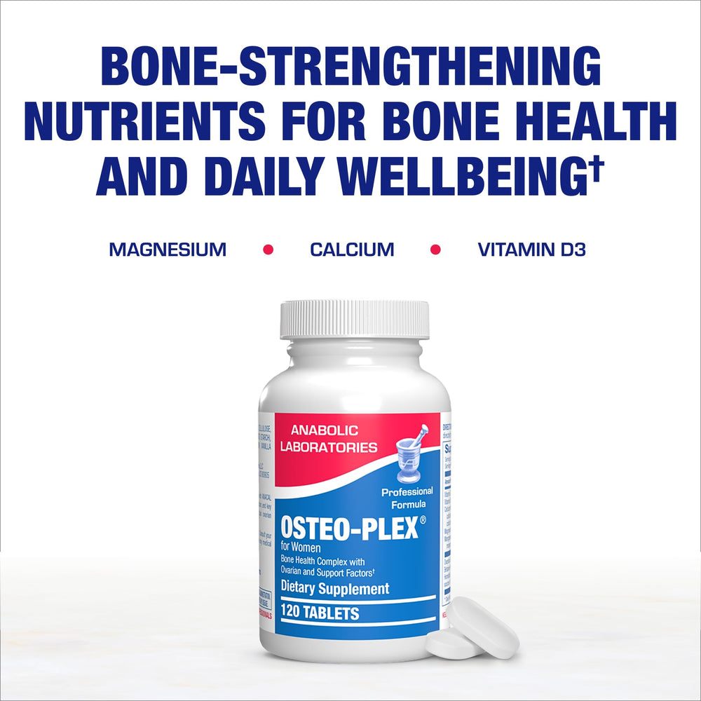 Osteo-Plex packaging promotes women's bone health benefits.