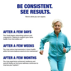 Osteo-Plex tablets in hand for on-the-go routine.