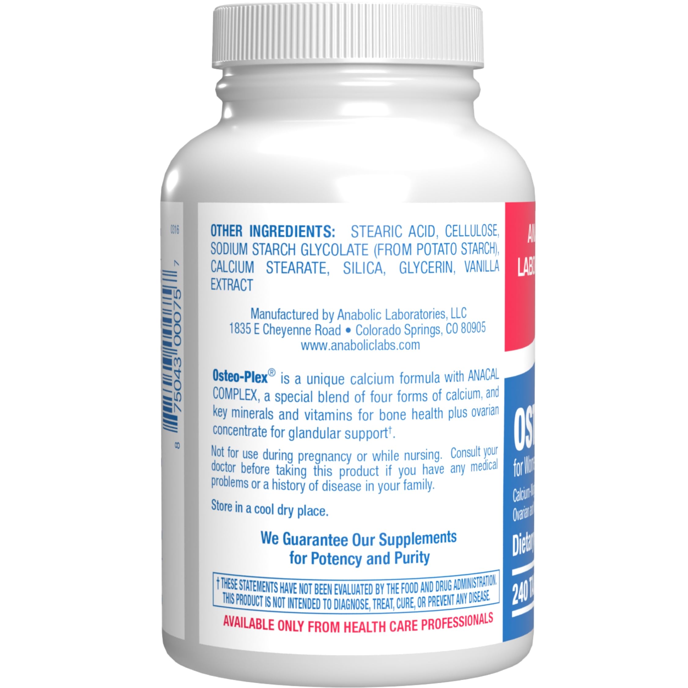Osteo-Plex tablets close-up from Anabolic Laboratories.