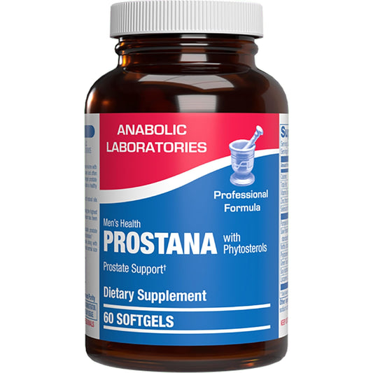 Anabolic Laboratories Prostana bottle for convenient prostate support at home.
