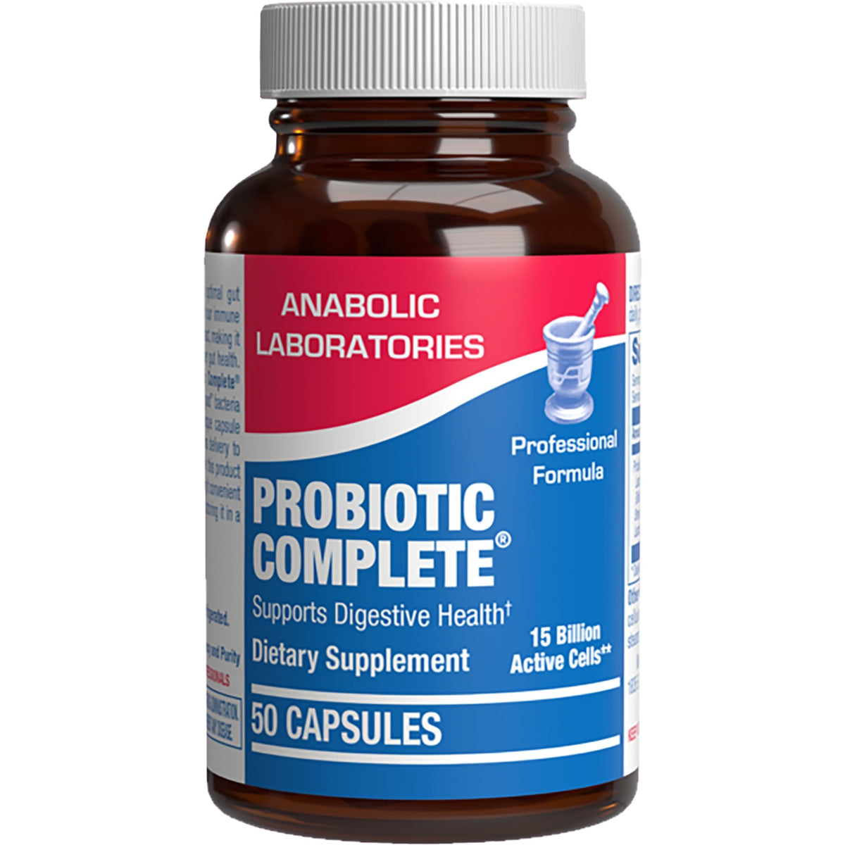 Anabolic Laboratories Quadbiotic bottle front showing high-potency probiotic formula for gut health