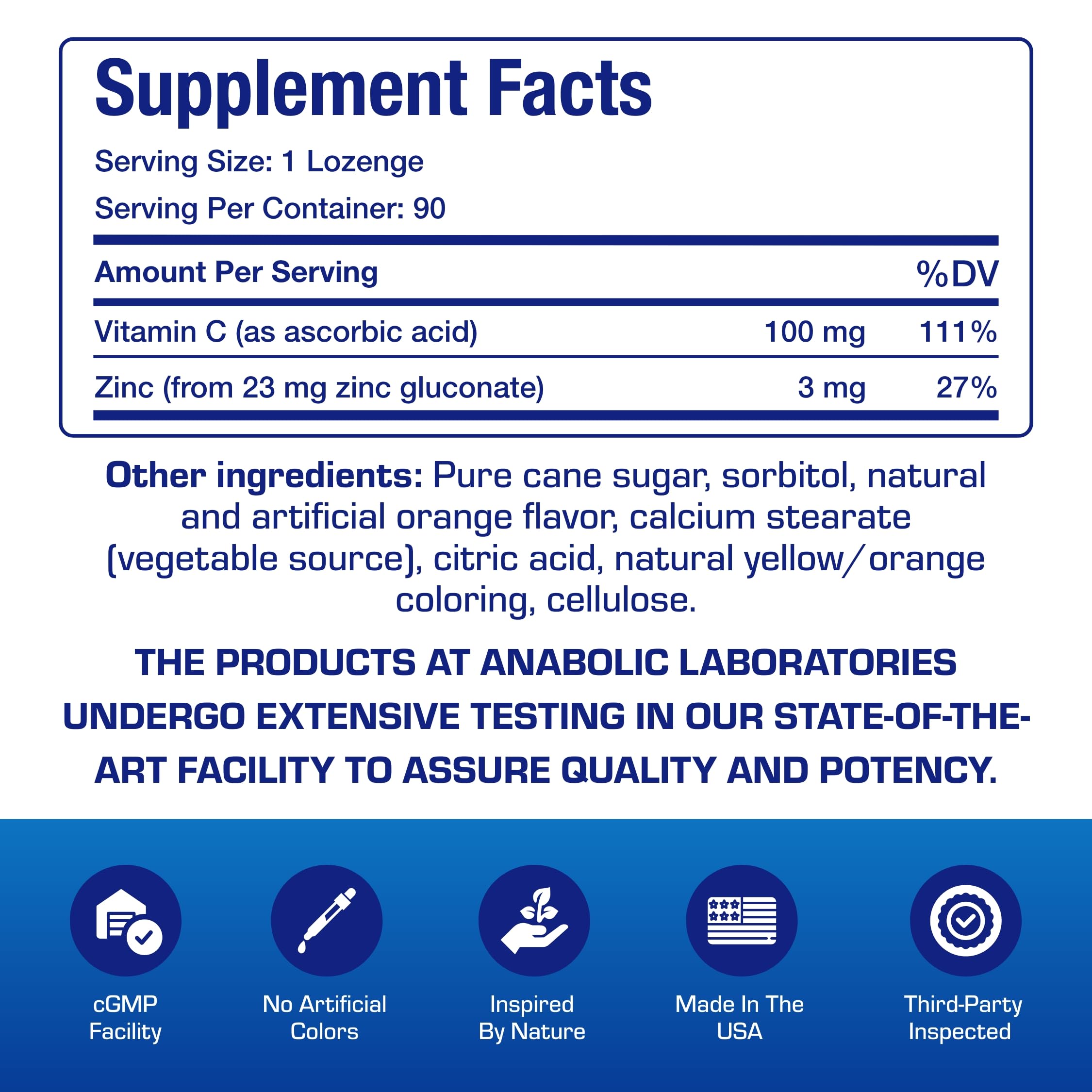 Anabolic Laboratories orange endcap shot highlights brand trust and quality.