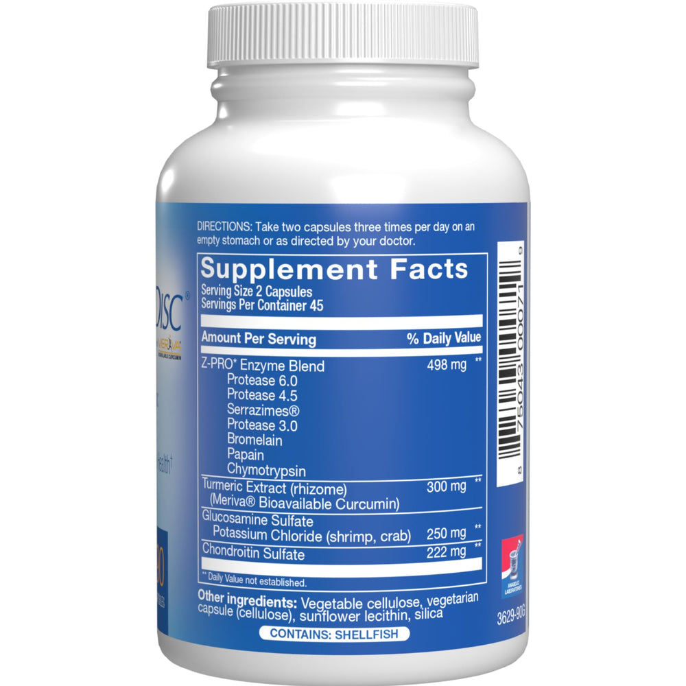 Nutra Disc capsules close-up showing glucosamine and chondroitin for joint care