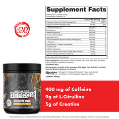 L-Citrulline 9g per serving highlighted for potential performance support.