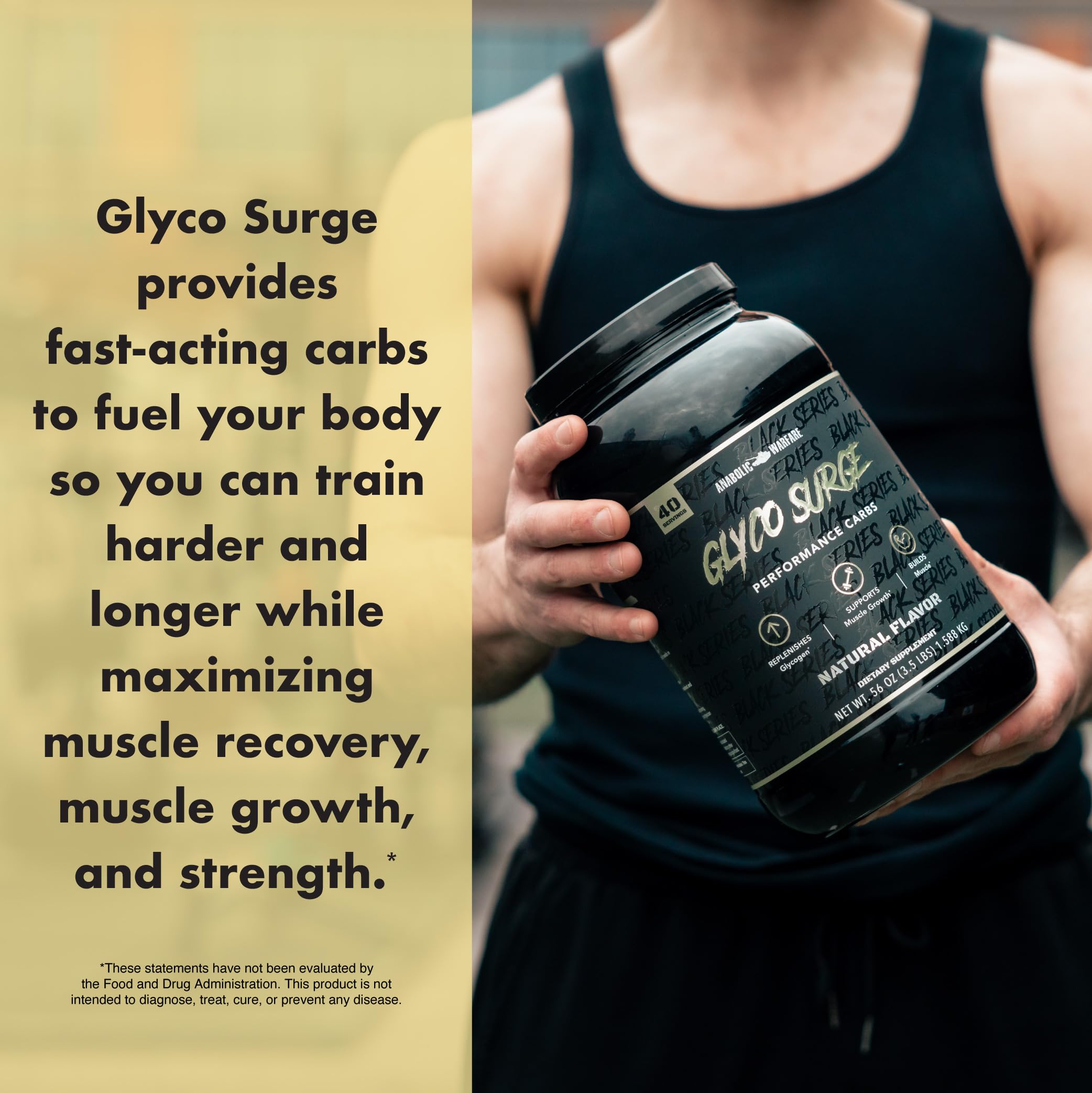 Glyco Surge rapid-carb release supports glycogen replenishment after workouts
