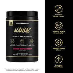 Anabolic Warfare Maniac graphics show 3g beta-alanine for endurance