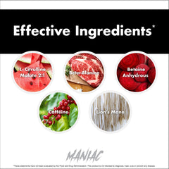 L-Citrulline Malate focus in Maniac Apple Ambush for nitric oxide pumps.