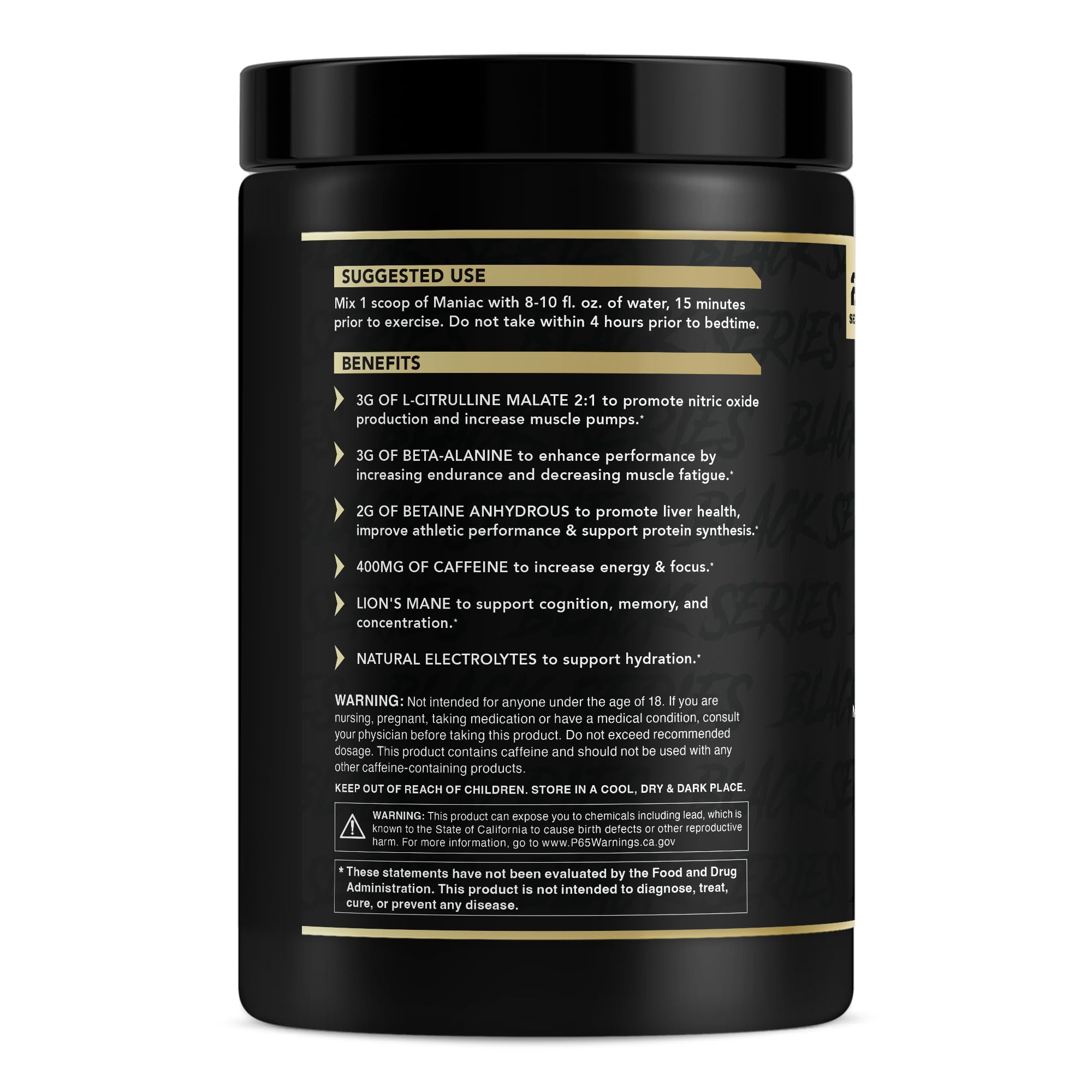 Anabolic Warfare Maniac scoop dispensing powder for quick pre-workout serving