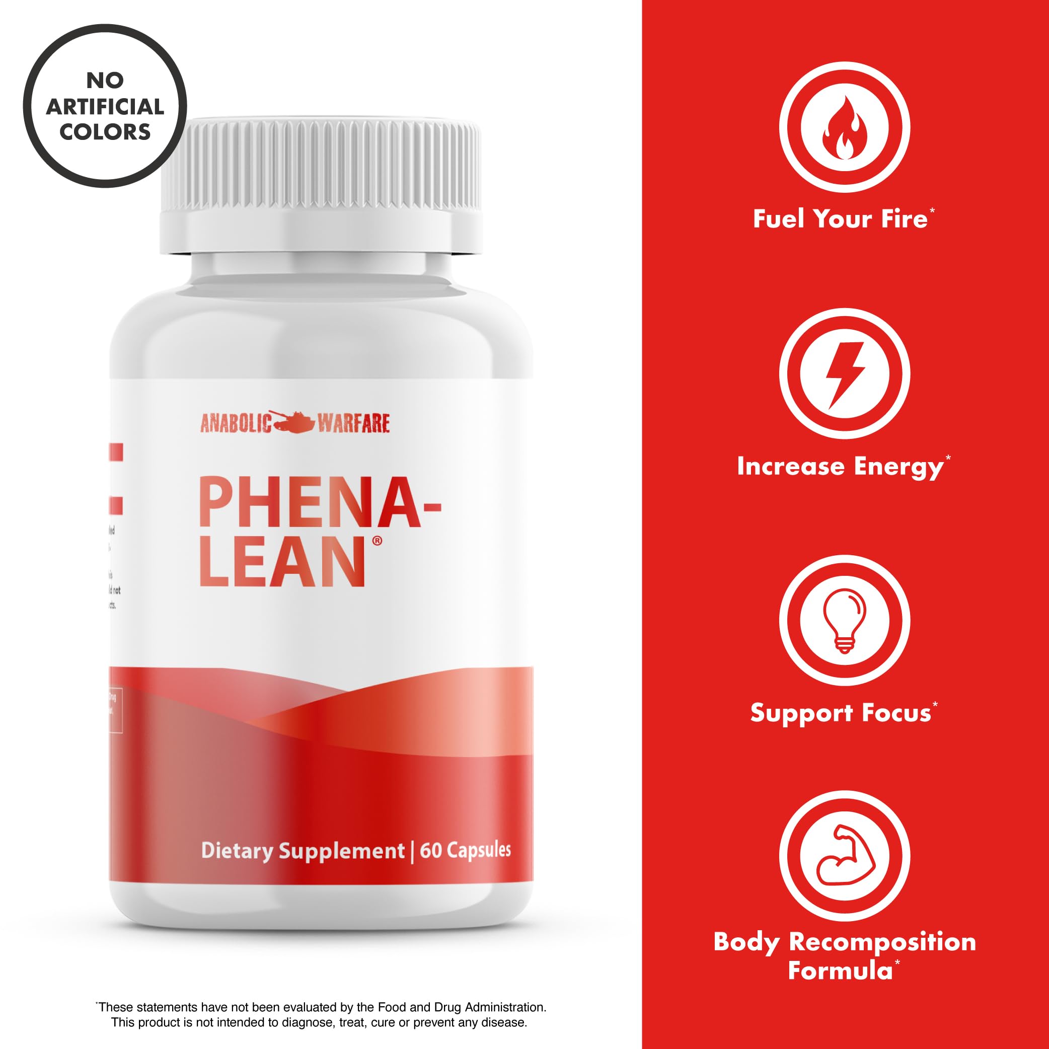Phena-Lean bottle on a table beside training gear before workouts.