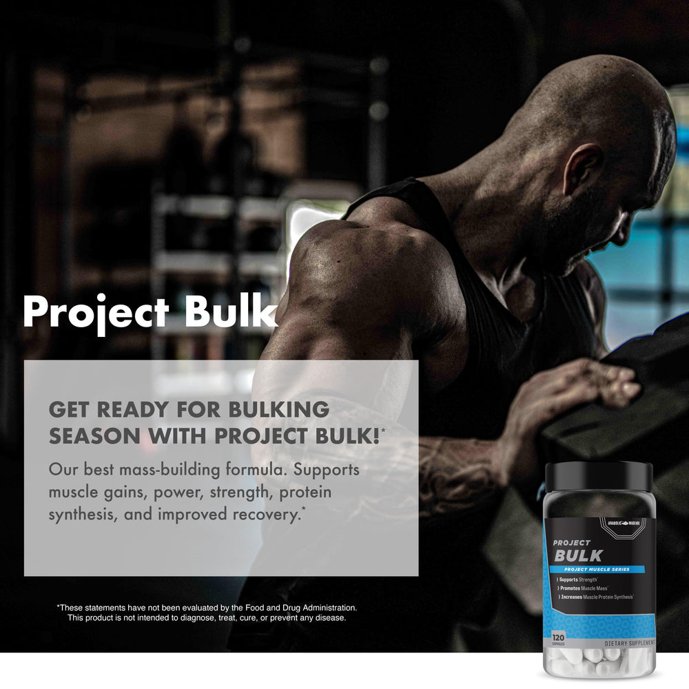Serving suggestion: Project Bulk ready to fuel workouts.