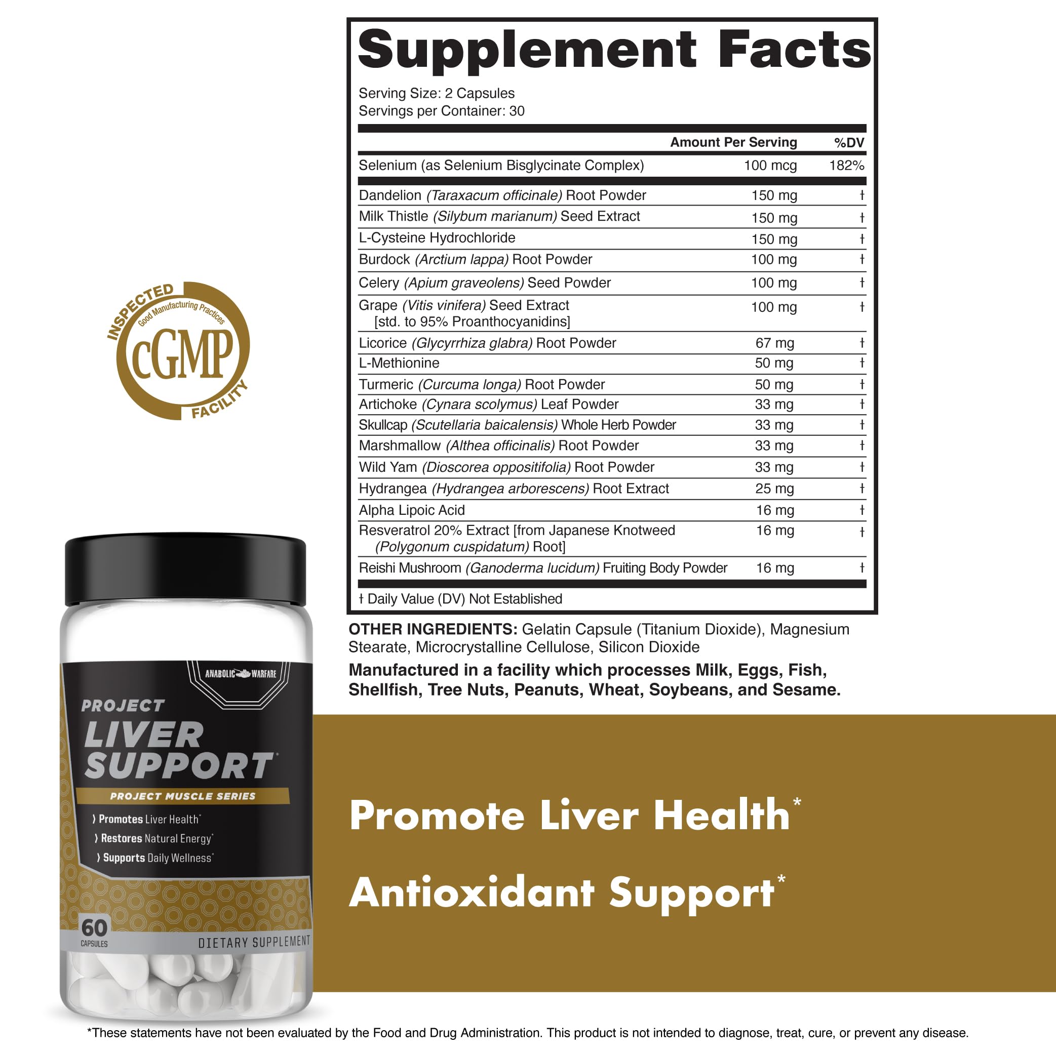 Anabolic Warfare Project Liver Support with grape seed imagery evokes antioxidant defense