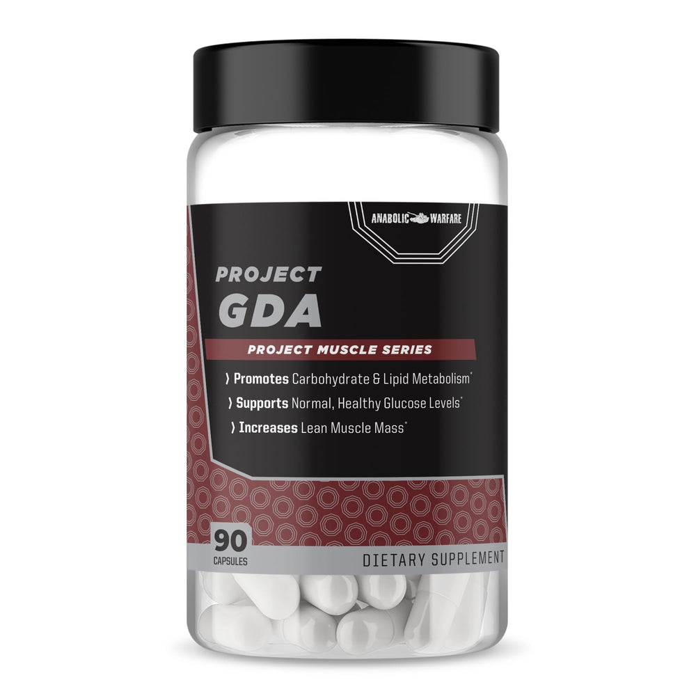 Anabolic Warfare Project GDA energy bottle pour boosts workout readiness.